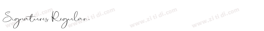 Signatures Regular字体转换